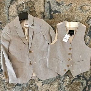 J.Crew Crewcuts seersucker pinstripe blazer suit
